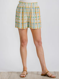 WOMEN'S ELASTIC WAIST MULTI MINI SHORTS