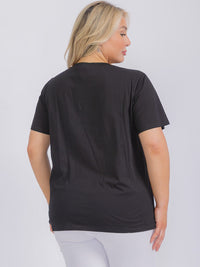 PLUS SIZE SHORT SLEEVE GRAPHIC TOP SUNSHINE