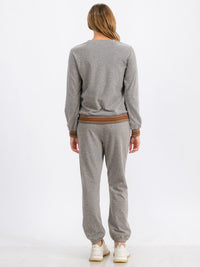 WOMEN'S LONG SLEEVE TRIM DETAILED PULLOVER SWEATER