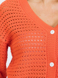 WOMEN'S LONG SLEEVE BUTTON UP KNITTED SWEATER