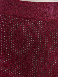 WOMEN'S ELASTIC WAIST STUDS FRONT DETAILED PENCIL MIDI SKIRT