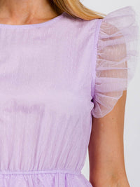 WOMEN'S SHORT SLEEVE RUFFLE TIERED MAXI DRESS