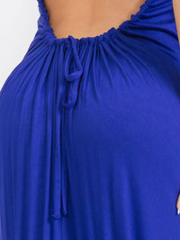 WOMEN'S SLEEVELESS V-NECK OPEN BACK BODYCON MAXI DRESS