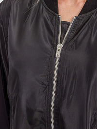 WOMEN'S LONG SLEEVE POCKETS ZIPPER CLOSURE BOMBER JACKET