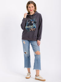 WOMEN'S LONG SLEEVE GRAPHIC PULLOVER HOODIES SWEATER