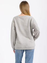 WOMEN'S LONG SLEEVE GRAPHIC PULLOVER SWEATER