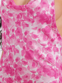 WOMEN'S SLEEVELESS OPEN BACK SATIN TYE DYE MAXI DRESS