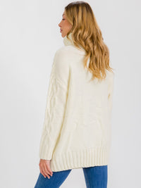 WOMEN'S LONG SLEEVE TURTLE NECK KNIT PULLOVER SWEATER