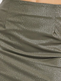 WOMEN'S ZIPPER CLOSURE SNAKE PRINT MINI SKIRT