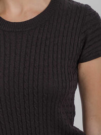 WOMEN'S SHORT SLEEVE RIBBED TOP