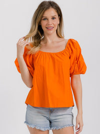 WOMEN'S SHORT SLEEVE BACK TIE SOLID BLOUSE