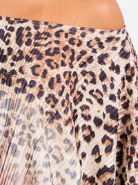 WOMEN'S LONG SLEEVE TOP & WIDE LEG PANTS ANIMAL PRINT 2PC. SET