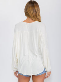 WOMEN'S LONG SLEEVE DETAILED TUNIC BLOUSE