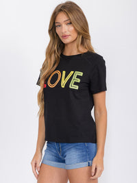 WOMEN'S SHORT SLEEVE GRAPHIC TOP