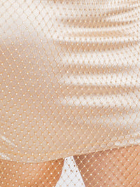 PLUS SIZE SLEEVELESS STUDS DETAILED BODYCON MINI DRESS