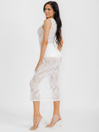 WOMEN'S SLEEVELESS KNIT MAXI COVER UP DRESS