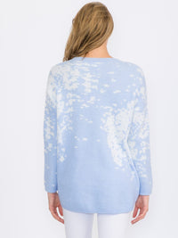 WOMEN'S LONG SLEEVES PULLOVER HIGH-LOW COLORBLOCK TIE DYE SWEATER