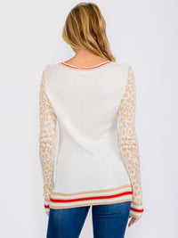 WOMEN'S LONG SLEEVES ANIMAL PRINT TOP