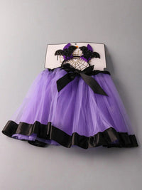 HALLOWEEN 2PC COSTUME SET WITH HEADBAND AND TUTU SKIRT