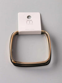 FASHION SQUARE BLACK & GOLD BRACELET