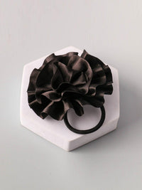 FASHION BLACK RUFFLE HAIR CLIPS WITH SCRUNCHIES