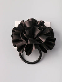FASHION BLACK RUFFLE HAIR CLIPS WITH SCRUNCHIES