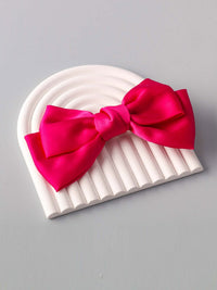 ASSORTED COLORS BOW HAIR BARRETTE
