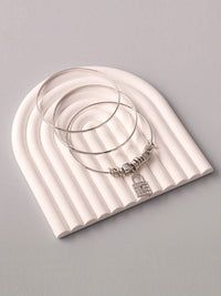 WOMEN'S FASHION GOLD & SILVER LOCKS BRACELET