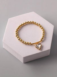 WOMEN'S FASHION GOLD & SILVER HEART BRACELET