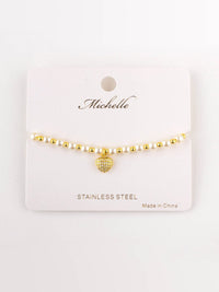 FASHION STAINLESS STEEL PEARL BRACELET