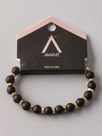 FASHION BLACK & GOLD BEADS BRACELETS