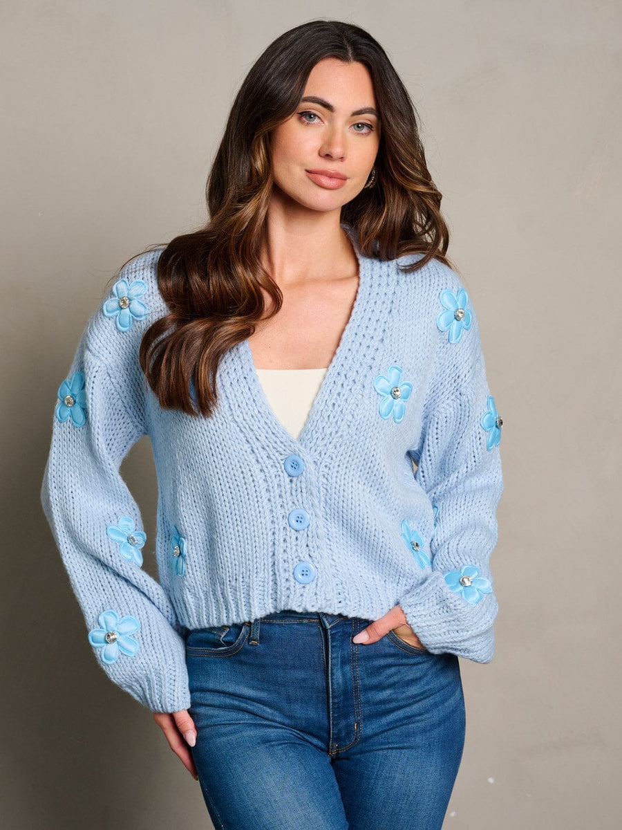 Willamina Cardigan with Silver Flower Buttons main image 0