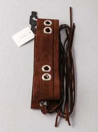 FASHION KEY HOLE DETAILED WAIST BELT