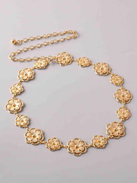 FASHION GOLD FLOWERS WAIST BELT
