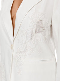 WOMEN'S LONG SLEEVE BUTTON CLOSURE DETAILED BLAZER