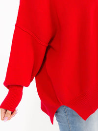PLUS SIZE LONG SLEEVE RIBBED PULLOVER BLOUSE