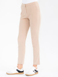 WOMEN'S BUTTON CLOSURE FRONT POCKETS SKINNY LEG STRETCH PANTS