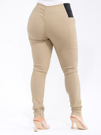 PLUS SIZE ELASTIC WAIST SKINNY LEG PANTS