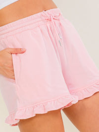 WOMEN'S ELASTIC WAIST FRONT POCKETS XOXO MINI SHORTS