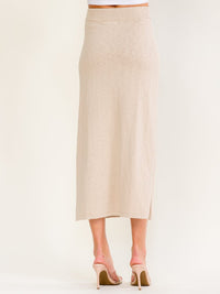 ******WOMEN'S ELASTIC WAIST SIDE SLIT MAXI SKIRT
