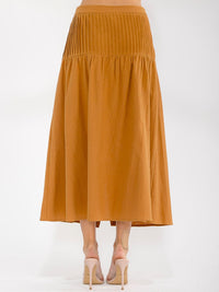 WOMEN'S BUTTON CLOSURE MAXI SKIRT
