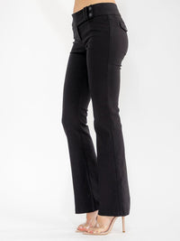 WOMEN'S BUTTON CLOSURE BELL LEGS PANTS