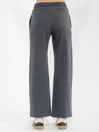 WOMEN'S ELASTIC WAIST FRONT POCKETS WIDE LEG PANTS