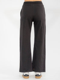 WOMEN'S ELASTIC WAIST FRONT POCKETS WIDE LEG PANTS