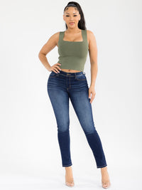 WOMEN'S SLEEVELESS SQUARE NECK BANDAGE TANK TOP