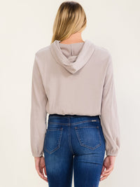 WOMEN'S LONG SLEEVE HOODED PULLOVER SWEATER