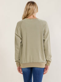 WOMEN'S LONG SLEEVE LOVE HEART PRINT RHINESTONES PULLOVER SWEATER