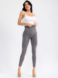 WOMEN'S ELASTIC WAIST FLEECE LEGGINGS