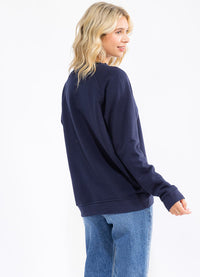 WOMEN'S LONG SLEEVE SOLID BASIC PULLOVER SWEATER