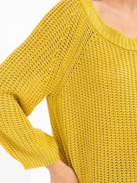WOMEN'S LONG SLEEVE KNIT PULLOVER SWEATER